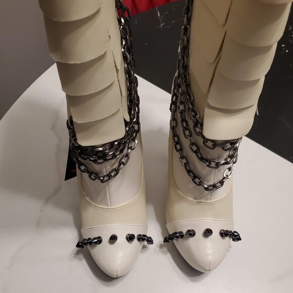 Hades size 6 5 inch caymene steampunk vegan leather boots - Picture 12 of 16